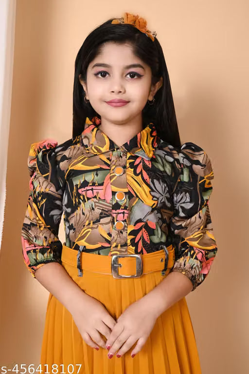 Stylish Girls Printed Frock and Dress Pleated kids Dress with Matching Bag and Belt Perfect Kids Frock for Special Occasions Birthdays gril frock and Parties 10 years gril dress Trending frock High Demand Fashion Frocks and Dresses for Cute 8 years